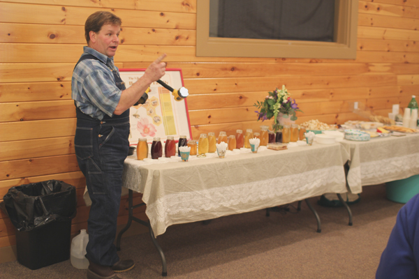 Learning about bees and tasting a variety of local honey